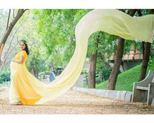 Load image into Gallery viewer, G378(2) Yellow maternity Shoot Long Trail Gown, Size (All)