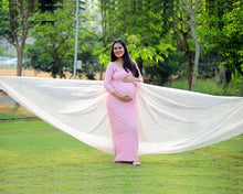 Load image into Gallery viewer, G56,(3)  Pink Maternity Trail Lycra Body Fit Gown, Size (All)