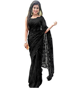 L107, Black Rose Luxury Party Wear  Saree, Size (XS-30 to L-38)