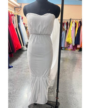 Load image into Gallery viewer, G259, White Tube Maternity Trail Lycra Body Fit Gown, Size (All)