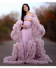 Load image into Gallery viewer, G948, Opal Lavender Ruffled Maternity Shoot  Gown, (All Sizes)