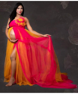 G749, Multi-Colour Maternity Shoot Trail Gown, Size (All)pp