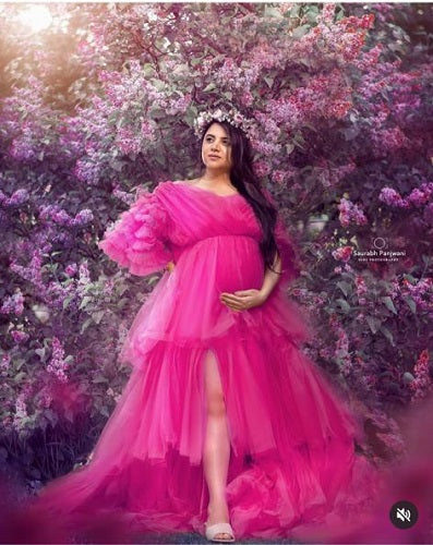 open lace back dress Cara Maternity Pink Dress main image 0
