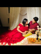 Load image into Gallery viewer, G422(4+1), Dark Wine Pre Wedding Shoot  Gown, Size (All)