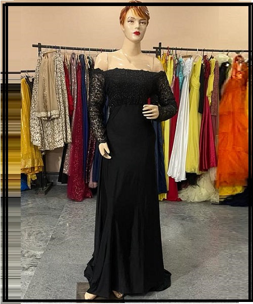G431(2), Black Trail Prewedding Shoot Gown, (All Sizes)