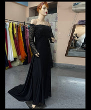 Load image into Gallery viewer, G431(2), Black Trail Maternity Shoot Baby Shower Gown, (All Sizes)