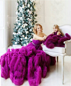 G333, Purple Puffy Cloud Trail Big Ball Gown, (All Sizes)
