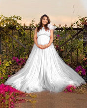 Load image into Gallery viewer, W719 , White Maternity One Shoulder Gown, Size (All)