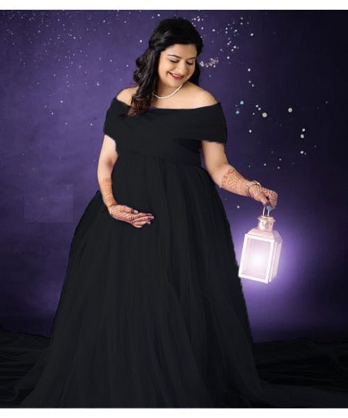 G32 , Black  Maternity Shoot Gown, Size (All)pp
