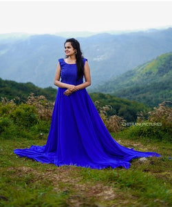 G301, Royal Blue infinity Trail Gown, Size (All)