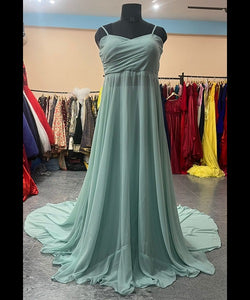 G625, Light Green Maternity Shoot Trail Gown, Size (All)