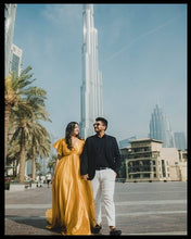 Load image into Gallery viewer, G777, Yellow Prewedding Long Trail Gown, Size (All)pp