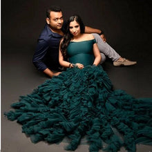 Load image into Gallery viewer, G919, Bottle Green Maternity Shoot Trail Body Fit Gown (All Sizes)pp