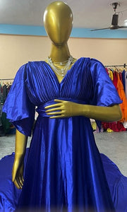 G666 (4), Royal Blue Prewedding Long Trail Gown Size(All)