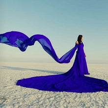 Load image into Gallery viewer, G338, Royal Blue Slit Cut Long Trail Prewedding Shoot Gown Size(All)