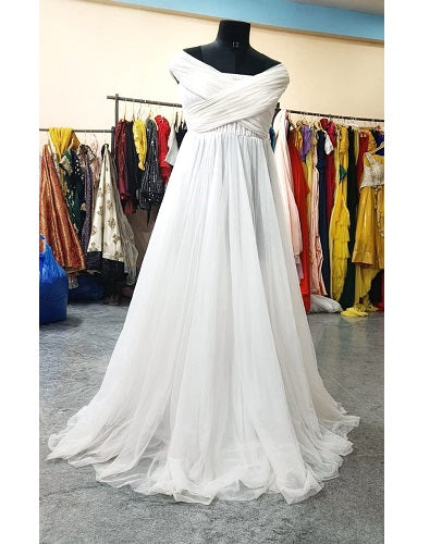 W922, White Prewedding Shoot Gown, Size (All)