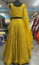 Load image into Gallery viewer, L509,  Mustered Lehenga Choli Size (XS-30 to XL-40),