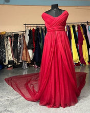 Load image into Gallery viewer, G62, Red Wine Ruffled Prewedding  Shoot Gown, Size (All)