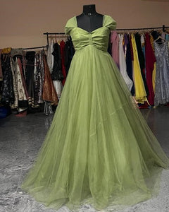 G2013 , Olive Green  Shoot Trail Gown, Size (All)pp