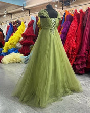 Load image into Gallery viewer, G2013 , Olive Green  Shoot Trail Gown, Size (All)pp
