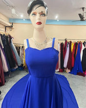 Load image into Gallery viewer, G324, Royal Blue Tube Top Slit Cut Prewedding Long Trail Gown, Size (All)pp