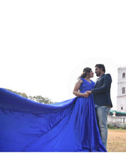 Load image into Gallery viewer, G666 (4), Royal Blue Prewedding Long Trail Gown Size(All)