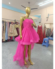 Load image into Gallery viewer, G440, Pink Short Front  Trail Ball Gown, Size(All)p