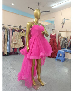 G440, Pink Short Front  Trail Ball Gown, Size(All)p