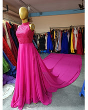 Load image into Gallery viewer, G251 (2), Hot Pink Maternity Shoot Baby Shower Trail Gown, Size (All)