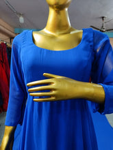 Load image into Gallery viewer, G500, Royal Blue Round Neck Prewedding Long Trail Gown, Size(All)