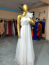 Load image into Gallery viewer, G719 , White prewedding One Shoulder Gown, Size (All)