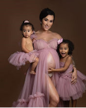 Load image into Gallery viewer, G2009, Peach frill One Shoulder Maternity Shoot Trail Gown With Inner, Size (All)pp