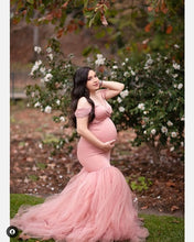 Load image into Gallery viewer, G521,Peach Fish Cut Maternity Shoot Trail Gown, Size (ALL)pp