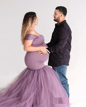 Load image into Gallery viewer, G831, Lilac Fish Cut Maternity Shoot Trail Gown, Size (ALL)pp