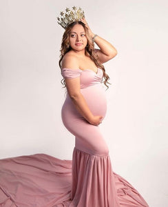 G69, Peach Maternity Shoot Trail Gown, Size (ALL)pp