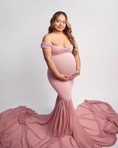 G69, Peach Maternity Shoot Trail Gown, Size (ALL)pp