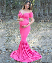 Load image into Gallery viewer, G1052, Pink Lycra Fit Maternity Shoot Gown, Size (ALL)pp