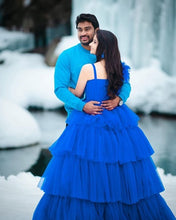 Load image into Gallery viewer, G328, RoyalBlue luxury Ruffle Long Trail Gown Size(ALL)pp