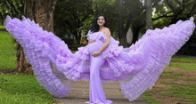 Load image into Gallery viewer, G2114, Lavender Multi Layered Maternity Shoot Trail Gown, Size (ALL)pp