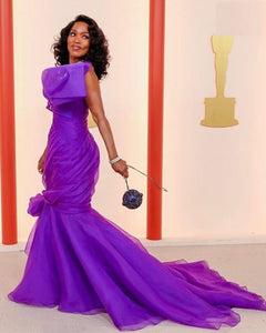 G23, Purple Fishcut Evening Gown,(SIZE ALL)pp
