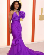 Load image into Gallery viewer, G23, Purple Fishcut Evening Gown,(SIZE ALL)pp