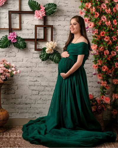 G922, Bottle Green Shoot Gown, Size (ALL)pp