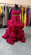 Load image into Gallery viewer, G6482 (2), Dark Magenta Puffy Prewedding Shoot Trail Gown Size, (SIZE ALL)