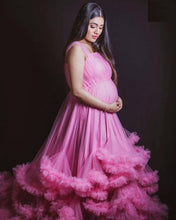 Load image into Gallery viewer, G423, Baby Pink Puffy Cloud Shoot Trail Gown, (All Sizes)pp