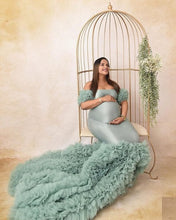 Load image into Gallery viewer, G2030, Light Green Ruffled Maternity Shoot Trail (Size ALL)pp