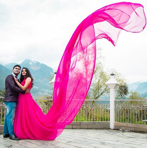 G251 (2), Hot Pink Pre-Wedding Shoot Trail Gown, (All Sizes)