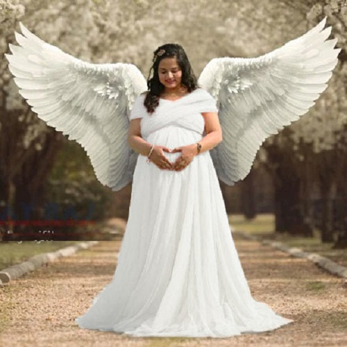 W922, White Maternity Shoot Gown, Size (All)