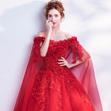 Load image into Gallery viewer, G126 (2), Red Off Shoulder Maternity Shoot Baby Shower Trail Gown, Size (XS-30 to XXL-42)