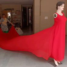 Load image into Gallery viewer, G700, Red Long Trail Prewedding Shoot Gown, Size(All)