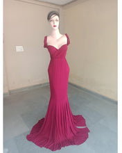 Load image into Gallery viewer, G247 (2), Red Wine Maternity Shoot Baby Shower Trail  Lycra Fit Gown, Size (All)